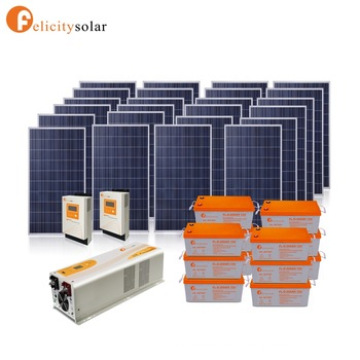 Gana Hot Selling Stand Alone Off Grid 10kW Solar PV System com backup de bateria